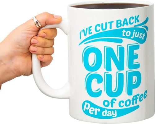 Miniatura 5 de Taza de café extra grande de 64 onzas – Tazas de café gigantes para los amantes – Tazas de cerámica altas resistentes – Taza grande para té – Apto