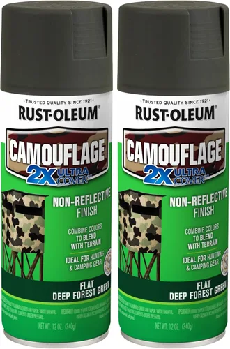 Rust-Oleum 279175 - Pintura en aerosol camuflaje 2X Ultra Cover, 12 oz, verde oscuro (paquete de 2)