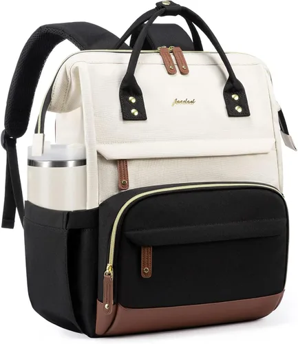 Focdod - Mochila para mujer de 15.6 pulgadas: mochila para computadora portátil, bolsas de trabajo, mochilas con cargador USB, mochila escolar,
