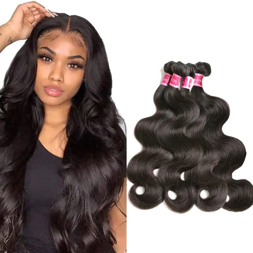 Miniatura 10 de Beauty Queen Paquetes de Cabello Humano Brasileño Ondulado - 3 Paquetes Cortos (10 12 14 Pulgadas) Grado 10A 100% Sin Procesar Tejido Extensiones