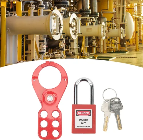 Miniatura 4 de Juego de cerrojos para candados, kit de etiquetado ImpactLockout de acero inoxidable, diseño de 6 agujeros, alta seguridad, a prueba