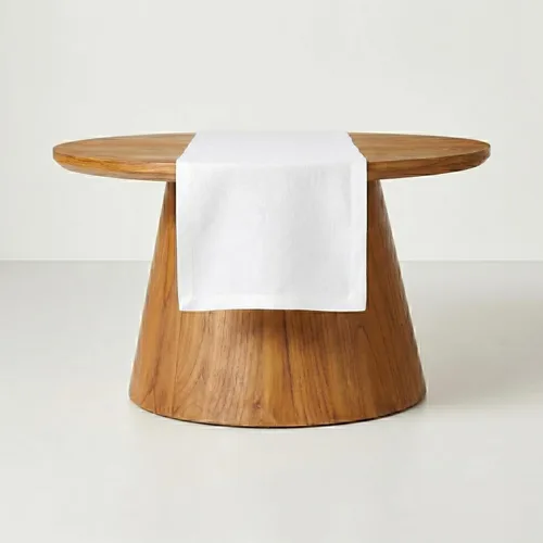 Solino Home Camino de mesa de lino blanco de 36 pulgadas, 100% lino puro, camino de mesa pequeño de 14 x 36 pulgadas, ideal para tocador y mesas