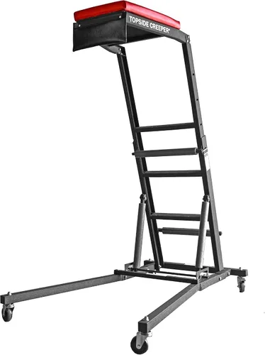Miniatura 5 de Traxion 3-100 camilla automotriz con extremo plegable superior, Rojo y Negro