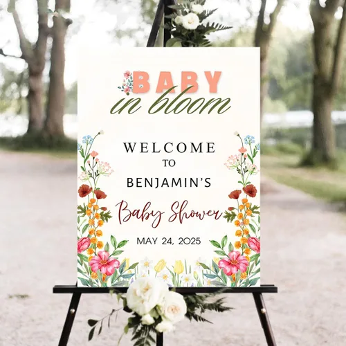 Miniatura 25 de Letrero de bienvenida personalizado para baby shower, 12 x 18, 24 x 18, 24 x 18, 24 x 36 pulgadas