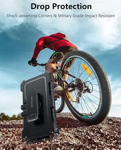 Miniatura 3 de FNTCASE Funda para iPhone 12-Pro-Max: con protector de pantalla integrado, soporte y funda con clip para cinturón, funda protectora militar