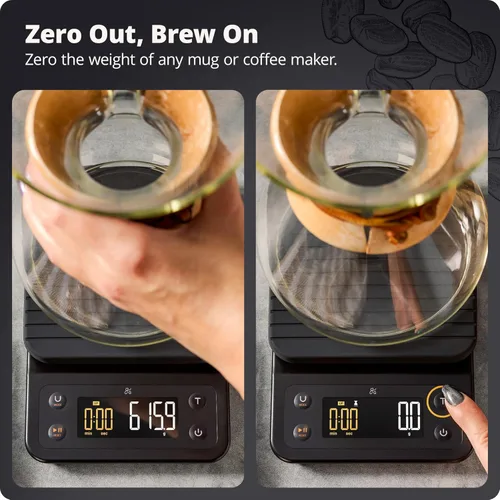 Miniatura 6 de Greater Goods Báscula de café con temporizador, báscula digital de precisión de 0.00 oz para café y café expreso para vertido, pesaje de granos