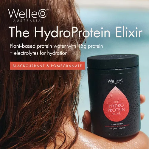Miniatura 2 de WelleCo HydroProtein Elixir, polvo de electrolito de potasio con 0.55 onzas de proteína vegana para energía, cabello saludable, piel y uñas