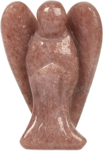 Miniatura 12 de Estatua de ángel guardián de oración de cristal curativo de cornalina natural, 2 pulgadas, tallado en bolsillo, figuras de piedra de palma