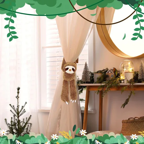 Miniatura 4 de Queekay 2 Paquetes de Peluches de Perezoso Colgantes de 18 Pulgadas, Perezoso de Tres Dedos con Manos de Velcro para Adolescentes y Adultos, Regalos