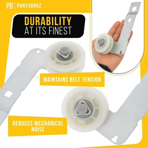 Miniatura 4 de PartsBroz W10837240 Polea tensora de secadora para Whirlpool WED8000DW4 MEDB835DW4 MEDB765FW0 WED8500DC4 MEDB855DC4 WED5600XW0 WED7500GC0 WED9050XW1