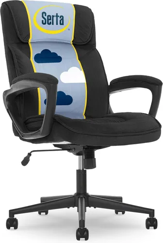 Miniatura 16 de Serta® Hannah Silla ejecutiva para oficina en casa, ergonómica de respaldo medio con soporte lumbar, cojín de asiento firme, almohadas corporales