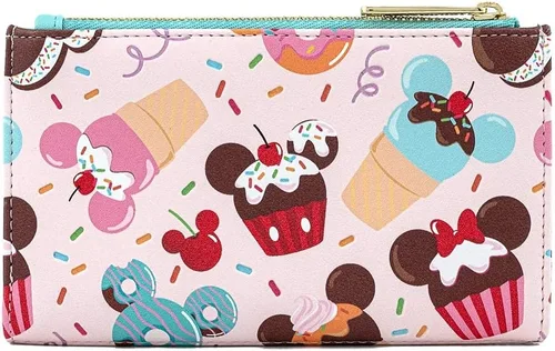 Miniatura 2 de Loungefly X Disney Mickey and Minnie Mouse Sweet Treats - Cartera con solapa Rosado Cartera plegable