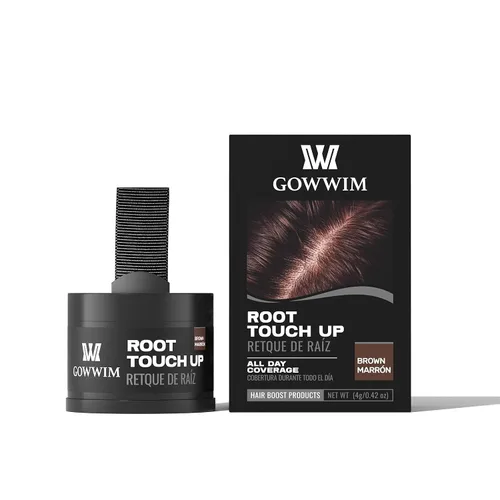 Polvo para Teñir Raíces de Cabello Marrón - Cubre Instantáneamente el Cabello Gris con Sutil Sombra de Color para Cabello Fino 4g