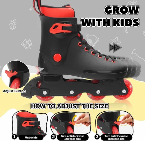 Miniatura 5 de LKD Patines en línea ajustables, patines al aire libre para hombres y mujeres