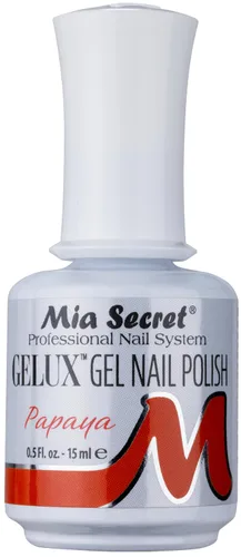 Mia Secret Gelux Esmalte de uñas de gel Soak-off color Papaya - Esmalte de gel curado con lámpara de uñas - Esmaltes para uñas en gel de larga