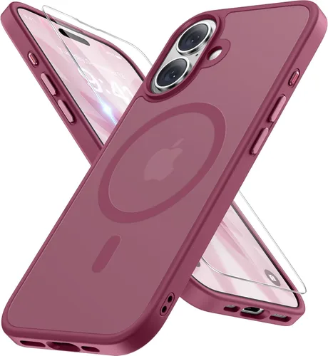 Miniatura 82 de Miracase Funda diseñada para iPhone SE 2022/SE 2020/7/8, funda multicolor de silicona a prueba de golpes (rojo)