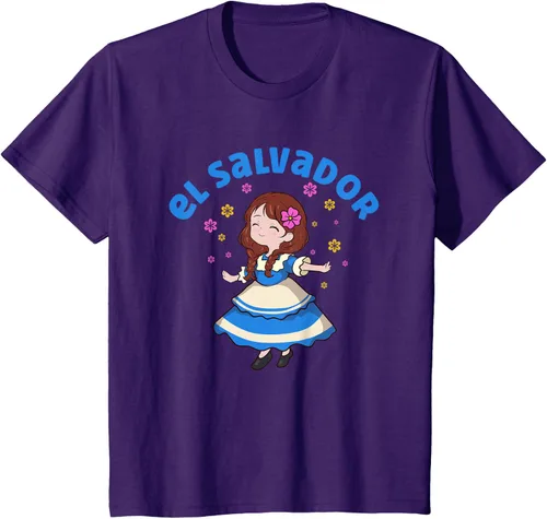 Miniatura 21 de Camiseta de mujer hispana con bandera salvadoreña de El Salvador Orgullosa, Negro