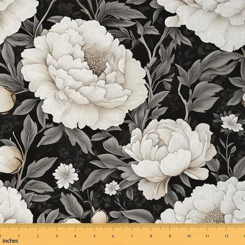 Miniatura 32 de Feelyou The Yard - Tela de flores Groovy de 2 yardas para niños, tela de tapicería floral retro para sillas para niños, niñas, adolescentes, flores