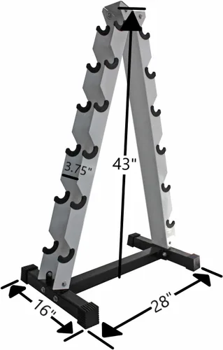 Miniatura 2 de Ader - Juego de mancuernas octagonales de goma de 5, 10, 20, 30, 40, 50 libras (total de 310 libras) con soporte vertical para mancuernas