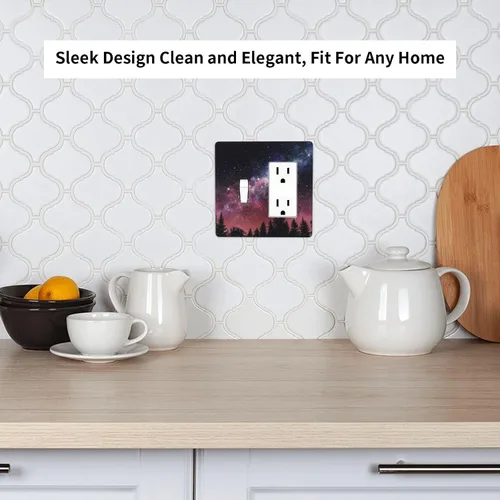 Miniatura 348 de Cubiertas de placa de pared de 3 gang con interruptor de luz de triple palanca, en negro y dorado con esplendor de oro rosa, estampado floral