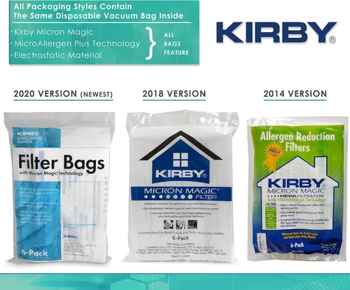 Miniatura 4 de Kirby Bolsas de filtro HEPA de reducción de alérgenos 6 unidades Parte #204811 Reemplazo OEM para aspiradoras Kirby estilo F y Twist