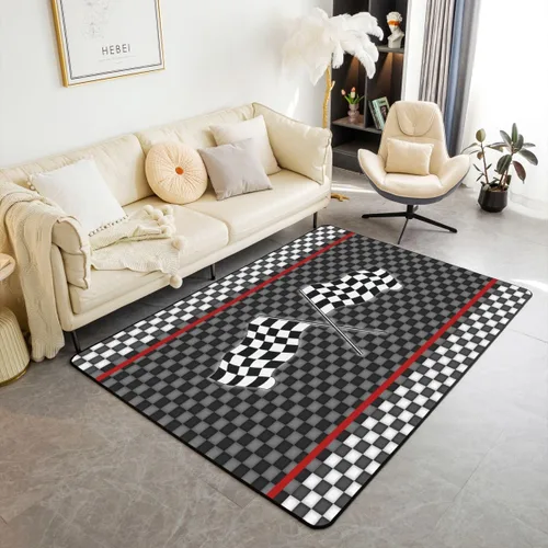 Miniatura 7 de Erosebridal Alfombra de motocross de 3 x 5 pies para mesita de noche, alfombra de motociclista para niños, adolescentes, motocicleta, deportes