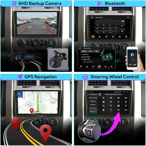 Miniatura 6 de [2+64GB] Radio de coche para Ford Escape Kuga Mazda Tribute 2007-2012, 9 pulgadas Android 13 pantalla táctil estéreo, Carplay/Android