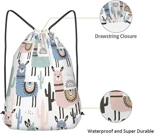 Miniatura 5 de Beabes Skulls - Bolsas con cordón para mochila, saco de gimnasio con cordón, Multi-a126, 14x16.9 Inch, Mochilas de viaje