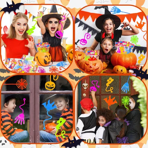 Miniatura 6 de 30 golosinas de Halloween sin dulces para niños, manos pegajosas, regalos de fiesta, bolsas de golosinas para niños pequeños, bolsas de dulce