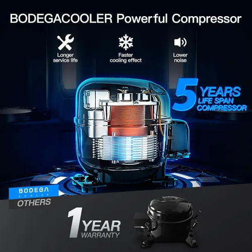 Miniatura 3 de BODEGACOOLER Refrigerador de Auto de 12 Voltios, Control de APP de Doble Zona, Diseñado con Congelador Portátil de Puerta Removible de 2 Vías, 75