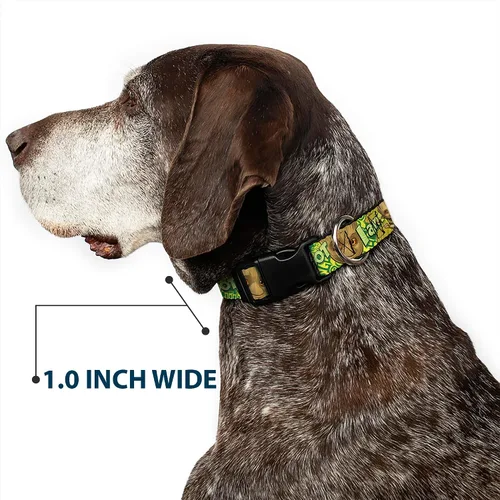 Miniatura 6 de Marvel Comics - Collar para mascotas, collar de perro, hebilla de plástico, Baby Groot Pose Face I Am Groot Browns Greens Yellows, 7 a 8.5 pulgadas