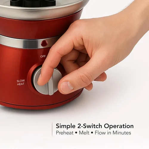 Miniatura 3 de OVENTE Máquina de fuente de fondue de chocolate de 3 niveles, mini calentador eléctrico de acero inoxidable para fiestas, queso derretido, licores