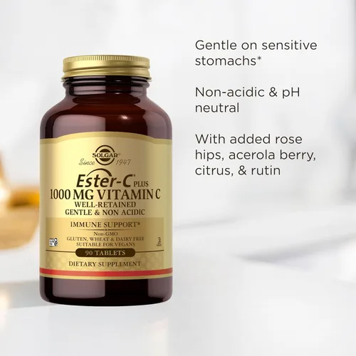 Miniatura 5 de Solgar Ester-C Plus vitamina C (complejo de ascorbato Ester-C) tabletas de 1000 mg , E1052, 1, 1