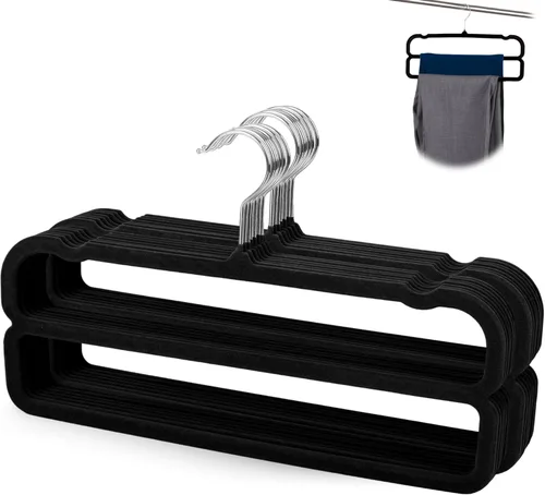 Miniatura 18 de VSV stoage Perchas transparentes de 16 pulgadas, paquete de 40 perchas de plástico para armario de adultos, perchas delgadas brillantes con gancho