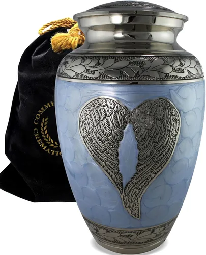 Urna de Cremación Ángel Azul para Cenizas de Adulto Masculino - Urnas de Cremación Personalizadas para Cenizas de Hombre Adulto Urnas Decorativas -
