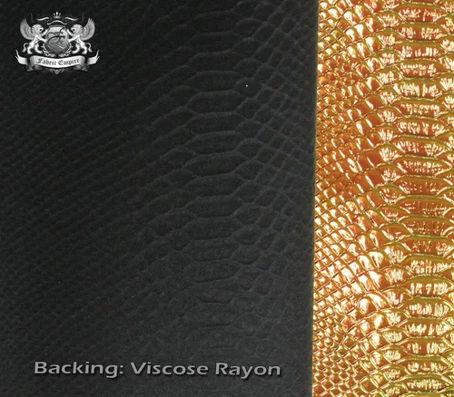 Miniatura 4 de Fabric Empire Tapicería de vinilo en relieve de serpiente holograma brillante holograma tela material cobre 54 pulgadas de ancho vendido por The Yard
