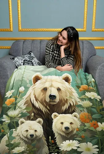 Miniatura 5 de Bear Blanket - Bear Gifts for Friends & Family 30" x 40