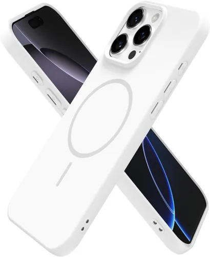 Miniatura 128 de oakxco Funda de silicona Mag Safe para iPhone 17 Pro Max, funda magnética delgada y fina compatible con carga inalámbrica MagSafe, bonita funda Negro