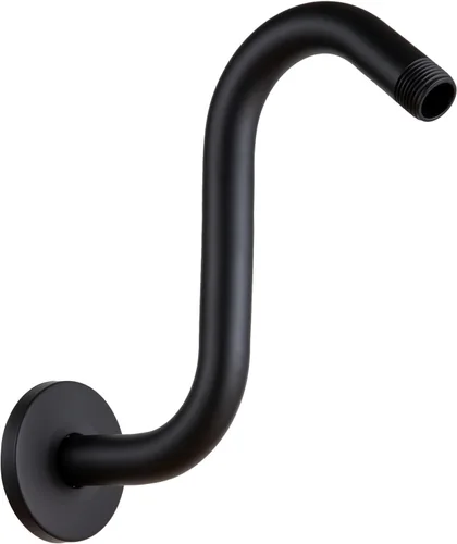 Miniatura 19 de OFFO Brazo de extensión de cabezal de ducha de 10 pulgadas, brazo de ducha en forma de S de níquel cepillado con brida, extensión de brazo de ducha