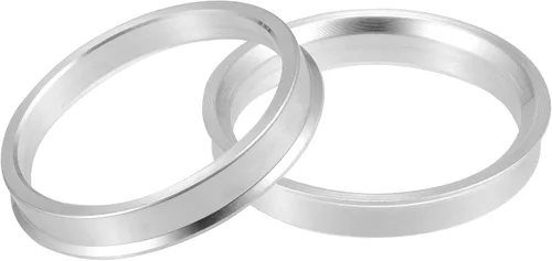 X AUTOHAUX 2 piezas de anillos de buje centrados para el centro del orificio de la rueda de aluminio, de 65 mm de diámetro exterior a 57,1 mm de