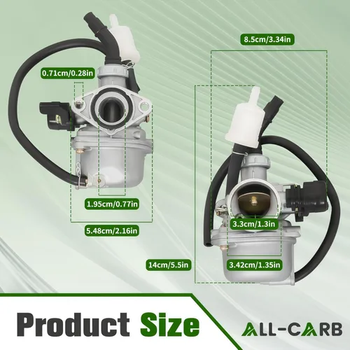 Miniatura 7 de ALL-CARB Carburador PZ19 de 50 cc, 70 cc, 90 cc, 110 cc, 125 cc, repuesto para ATV Dirt Bike Go Kart con filtro de aire