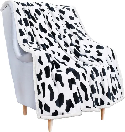 Tirrinia - Manta sherpa de felpa gris de 50 x 60 pulgadas, manta reversible de vellón para cama y sofá, súper suave, cómoda, cálida y mullida manta