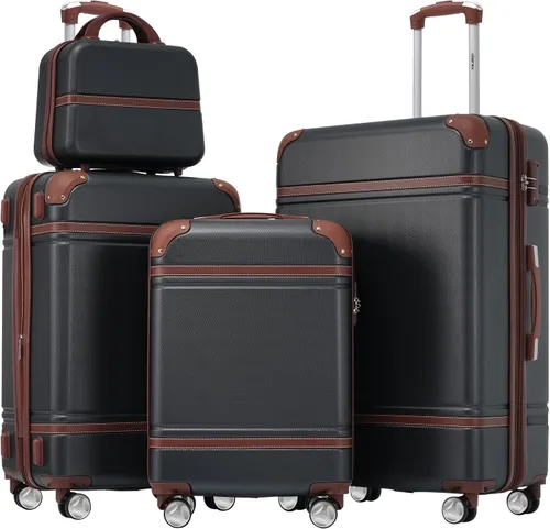 Miniatura 174 de Merax Equipaje, maleta extensible rígida con ruedas giratorias ligeras, Negro -, 40/48/52