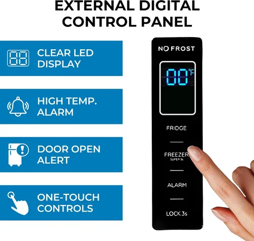 Miniatura 4 de Kenmore - Refrigerador/congelador vertical, convertible, 4 estantes, listo para garaje, almacenamiento de carne, descongelación automática