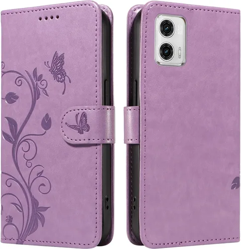 Miniatura 140 de Funda para Motorola Moto E22/E22i, piel sintética, con tarjetero y correa para la muñeca, a prueba de golpes, funda magnética para Motorola Moto Rojo