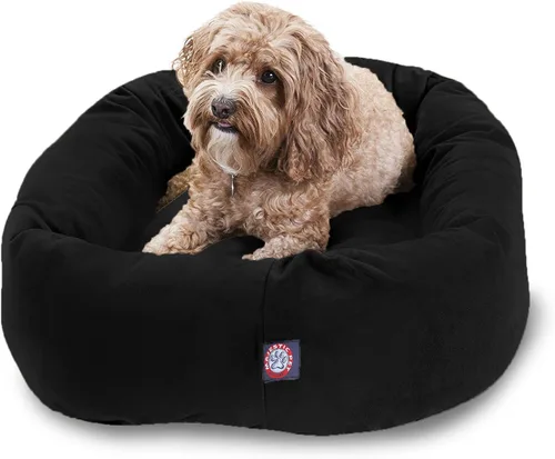Miniatura 37 de Majestic Pet Cama para Perros Grandes Lavable de 40 Pulgadas, Mueble Ortopédico en Forma de Donut para Perros Grandes, Almohadilla y Alfombra de Gris