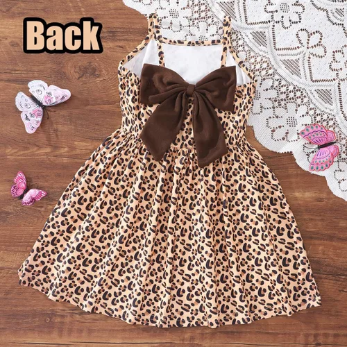 Miniatura 48 de Vestido de verano para niños pequeños, con diseño de dinosaurio, sin espalda, con lazo, vestido de playa de cumpleaños