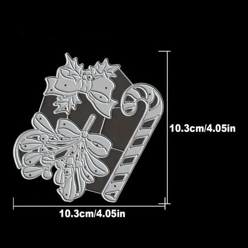 Miniatura 3 de Lapoo Troquel de corte de metal de Navidad para álbumes de recortes, fondos 3D, troqueles de corte de marco, decoración de álbum de bricolaje