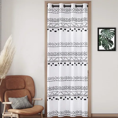 Miniatura 17 de Cortinas de puerta para privacidad de puerta, 80 pulgadas de largo, semi opacas, aisladas térmicas, cubierta divisora de habitaciones/persianas