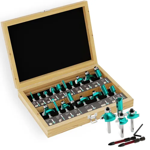 Miniatura 12 de CSOOM Juego de 30 brocas para fresadora, vástago de 1/2, con 2* cabezales de lote, brocas de madera profesionales, brocas de fresado de carburo